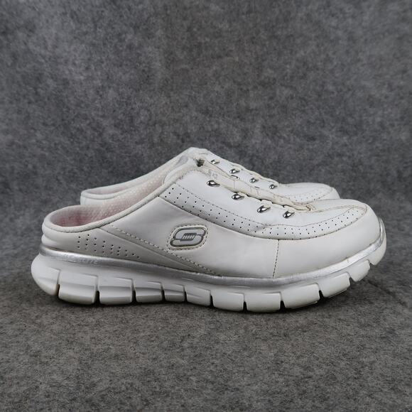 Skechers Shoes Womens 7 Slip On Sneaker Elite Mule Clog Comfort Walking Leather - Picture 1 of 13